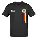 Trikot Deutschland EM 2024 T-Shirt schwarz - zur Fußball Europameisterschaft Germany - Unisex & extra weich - Herren & Damen -...