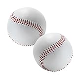 LNGJIN Baseball Ball，2 Stück Handgenäht Baseballs，Soft Baseballs，9 Inch Baseballs，PU Soft Basebälle, Training...