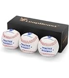 LeapBeast Professionelle Baseballs 9 Inch, 3pieces Handgenäht Baseballs, Weiche Gummikern Basebälle für Erwachsene,...