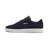 PUMA Unisex Puma Smash v2 Low-Top, Peacoat-Puma Team Gold-Whisper White, 42.5 EU