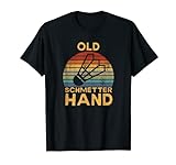 Herren Badminton Spieler - Old Schmetterhand Spruch T-Shirt