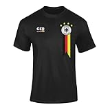 Deutschland Trikot schwarz EM 2024 - T-Shirt Herren & Damen - Germany Fußball - Fanartikel Europameisterschaft - schwarz M