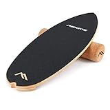 Surf Balance Board aus Holz/Balance Skateboard inkl. Rolle | Balance Board & Indoor Surfboard Trickboard und Gleichgewichtstrainer...