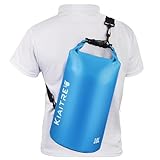 Kiaitre Dry Bag, wasserdichte Tasche mit Schultergurt, 5L 10L 20L Roll Top Wasserdichter Beutel Rucksack für Bootfahren, Rafting,...