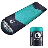 CANWAY Schlafsack Schlafsäcke Mumienschlafsack aus Baumwolle als Füllstoff wasserabweisend für Camping Indoor Outdoor...
