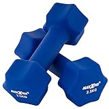 MAXXIVA Hantelset blau Neopren 2 x 2,5 kg Gymnastikhanteln Kurzhanteln Krafttraining Workout Kraftübungen Bodybuilding...