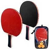 Diompirux Premium Tischtennis Schläger Set mit 2 Tischtennisschlägern, 3 Tischtennisbälle und Tragetasche, Ideal für 2...