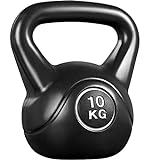 Yaheetech Kettlebel 10kg für Krafttraining Fitness Gymnastik, Kugelhantel Schwunghantel Kugelgewicht, schwarz