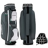 LIFEZEAL Golfbag, Cartbag mit 14-Fach Unterteilung, Tragbare Golftasche mit 7 Reißverschlusstaschen, Schulter oder Hand,...