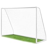 ArtSport Fußballtor 300 x 200 cm - Fussballtor mit Klicksystem für Garten in Weiß - Stabiles Fußball Tor inklusive Netz &...
