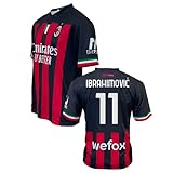 ZeroPlayer Trikot Milan Zlatan Ibrahimovic 11 Home 2021 2022 Offizielle Nachbildung (Größe 2 4 6 8 10 12 Jahre Kinder Jungen)...