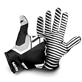 Hail Mary American Football Handschuhe Receiver 2.0 Black & White Edition L