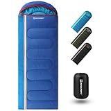 Bessport Schlafsack für Camping 3-4 Jahreszeiten Wasserdichter Leicht Schlafsack in 5 ℃ bis 15 ℃ für Erwachsene, Camping und...