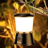 Blukar LED Campinglampe Tragbar, Superhell Camping Laterne Aufladbar Zeltlampe mit Haken, Stufenlos Dimmbar & 5 Leuchtmodi, 8+...