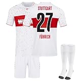 VfB Stuttgart 23/24 Neue Fußball trikot, Hause/Auswärts Fußball Trikot Shorts und Socken Anzug für Kinder Erwachsener,...