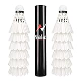 Nalax Badminton Birdie, 12-Pack Badminton Shuttle Hähne Große Haltbarkeit Stabilität und Balance, passend für Berufsausbildung...