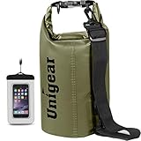 Unigear Dry Bag, Wasserdicht Taschen mit Handytasche und Gurte für Boot und Kajak, Angeln, Rafting, Schwimmen, Camping und...