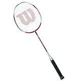 Wilson Badminton-Schläger, Attacker, Unisex, Griffstärke: 4, Rot/Silber, Kopflastig, WRT8719304