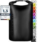 Nordlight Dry Bag 5L Wasserdichter Beutel - (Schwarz) Wasserdichter Packsack Mit Roll Top Verschluss Und Schultergurt | Schwimmen,...