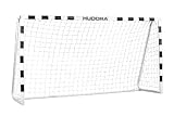 HUDORA Fussballtor Stadion - Tor für Kinder und Erwachsene - Fussball Tor 300 x 160 x 90 cm für Garten Outdoor - Weiß / Schwarz...