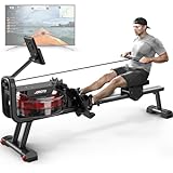 JOROTO Rudergerät für zuhause, Rudermaschine Klappbar mit Wasserwiderstand, 150kg Gewichtskapazität Rowing Machine mit...