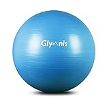 Glymnis Fitnessball Gymnastikball 55 cm/65 cm/75 cm, Anti-Burst Maximale Belastung 300 kg, rutschfest, mit Pumpe für Pilates,...