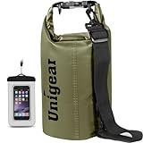 Unigear Dry Bag, Wasserdicht Taschen mit Handytasche und Gurte für Boot und Kajak, Angeln, Rafting, Schwimmen, Camping und...