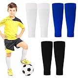 Firtink 3 Paare Kinder Fußball Stutzen, Fußball Sleeves Tubes Sportsocken Trainingssocke Sockenstutzen Fußballstutzen für...