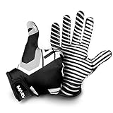 Hail Mary American Football Handschuhe Gloves Receiver Empfänger 2.0 Black & White Edition (S)