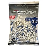 Pride Professional Tee System, Golf Pro Length Plus 3 1/4', 135 Count,White/Blue