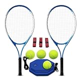 Magicorange Tennisschläger für Erwachsene 2 Spieler Freizeit-Tennisschläger Set für Anfänger und Profi mit 4 Tennisbällen, 3...