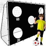 Fußballtor mit Torwand 170x240x85 cm Training für Garten Kinder 21268