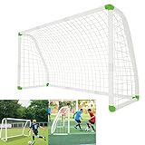 YRHome Fussballtor PVC Fußballtore 180x120 cm Garten für Kinder Fußball Tor mit Netz für Strand, Park, Übungstore,...