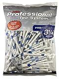 Pride Professional Tee System, Golf Pro Length Plus 3 1/4', 135 Count,White/Blue