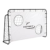 HUDORA Fussballtor Hornet - Fussballtor mit Torwand - Training für Kinder und Jugendliche - Fussball Tor 180 x 120 x 60 cm für...