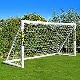 FORZA Fußballtor mit einem Klicksystem – das Fußball-Tor kann das ganze Jahr über bei jedem Wetter draußen Lassen Stehen |...