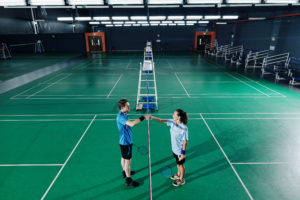 Badminton Spielfeld